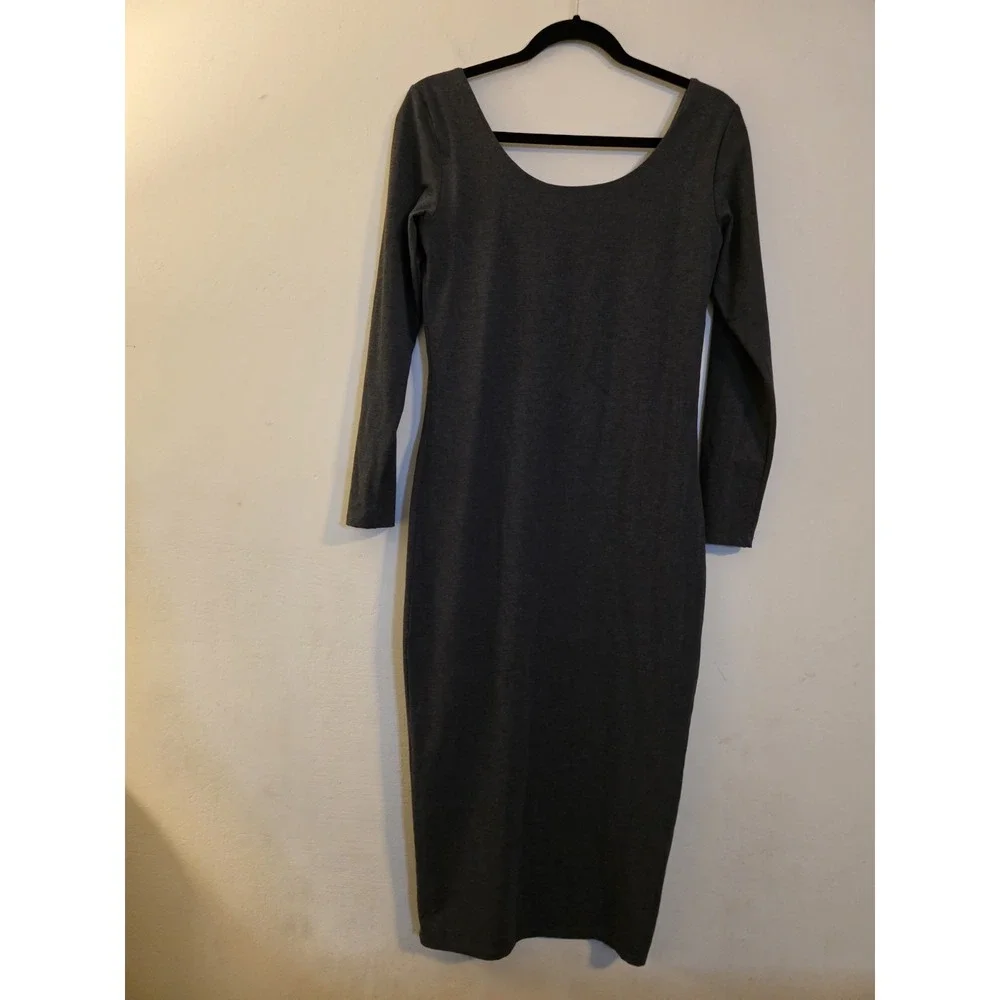 Hatch Size Small‎ Gray Bodycon 3/4  Sleeve Dress